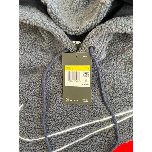 Nike Sportswear Sherpa Hoodie Pullover - Small BV5314-451 MSRP $130 - Picture 3 of 7
